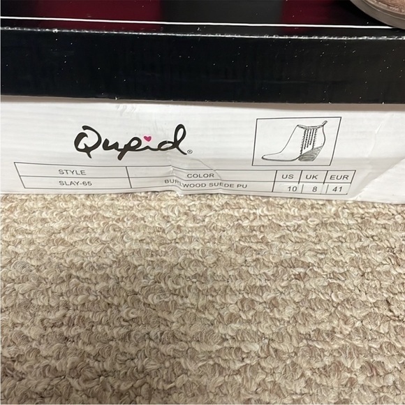 Qupid size 10 dusty rose pull on western ankle boots - Picture 5 of 6